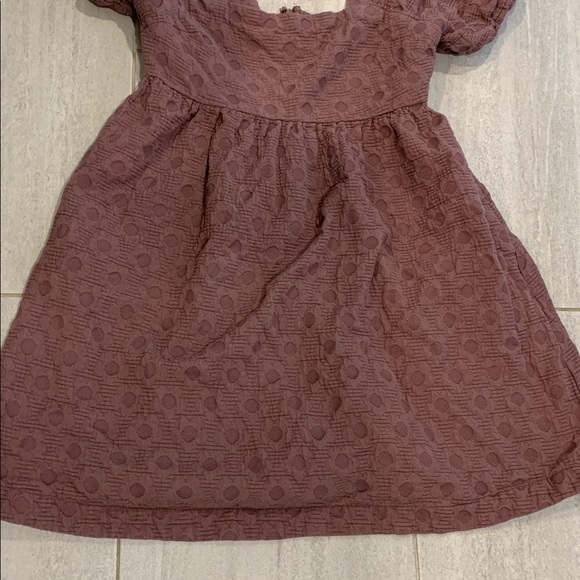 Madewell Floral Quilted Puff-Sleeve Mini Dress Size Medium Fig Multi Jacquard - Picture 4 of 11